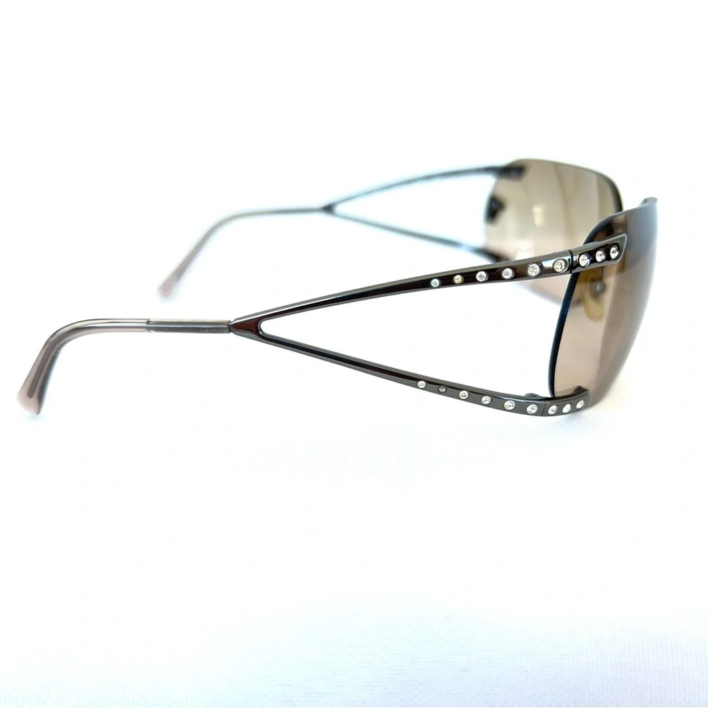 VERSACE MOD N86 1001/13 15931 Diamante Brown Curved Lenses Unisex Sunglasses - Picture 3 of 15